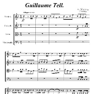 小提琴谱 | Guillaume Tell 弦乐四重奏
