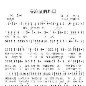 湿漉漉的相思_歌曲简谱_词曲:姚玉凤 孙成芳 杨晓薇