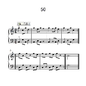 分指重点练习 50 钢琴谱