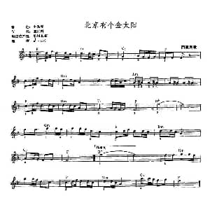 电子琴谱 | 北京有个金太阳