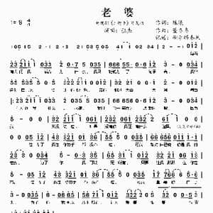 老婆_歌谱投稿_词曲:陈曦 董冬冬