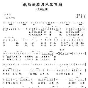 我的爱在月色里飞翔_歌曲简谱_词曲:许冬子 李平