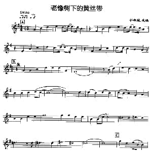 萨克斯谱 | 老橡树下的黄丝带 杜银鲛改编