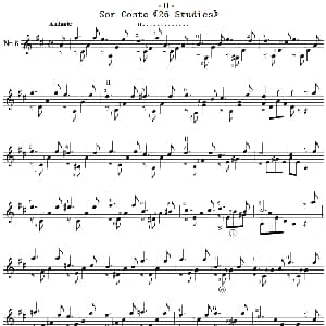 Sor Coste 26 Studies 吉他谱