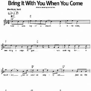 蓝调音乐:Bring It With You When You Come_外国歌谱