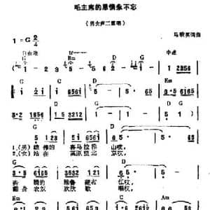 毛主席的恩情永不忘_民歌简谱_词曲:马骏英 马骏英