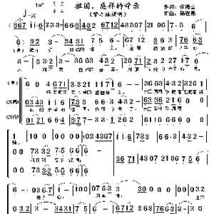 祖国,慈祥的母亲_歌谱投稿_词曲:张鸿喜 陆在易