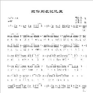 把你刻在记忆里_歌曲简谱_词曲:雪钰儿 人里人 人里人