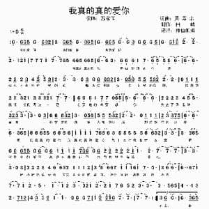 我真的真的爱你_歌谱投稿_词曲:黄寿忠 田鸣