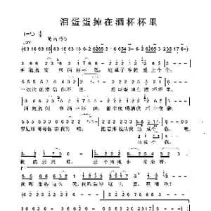 泪蛋蛋掉在酒杯杯里_歌谱投稿