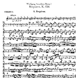 小提琴谱 | Wolfgang Amadeus Requiem K.626 安魂曲 Mozart 莫扎特