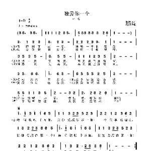 独爱你一个_歌曲简谱_词曲:赖国术 胡润华