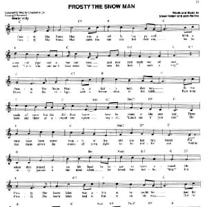 FROSTY THE SNOW MAN_外国歌谱