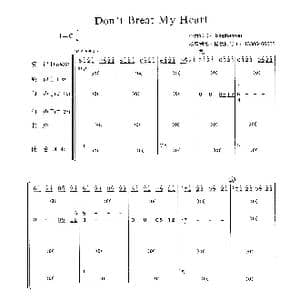 Don`t Breat My Heart_歌曲简谱