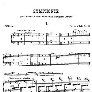 Symphony on a French Mountain Air Op.25 钢琴谱 樊尚 丹第