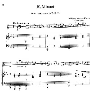 萨克斯谱 | 15首古典萨克斯独奏曲 10 Minuet 中音萨克斯 钢琴伴奏