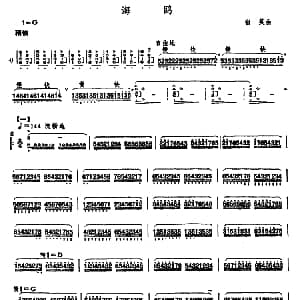 扬琴谱 | 海鸥 宿英
