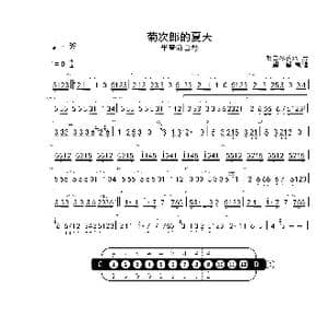 菊次郎的夏天 summer D 首调简谱 五线谱_歌曲简谱_词曲: 久石让