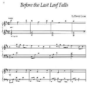 Before The Last Leaf Falls 钢琴谱 美 大卫 兰兹 David Lanz