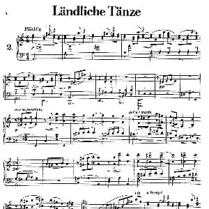 Landliche Tanzee Op.1 钢琴谱 亚历山大 封 泽姆林斯基 Alexander von Zemlinsky
