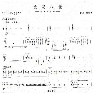 琵琶谱 | 长安八景 琵琶曲谱 杨洁明 李婉芬