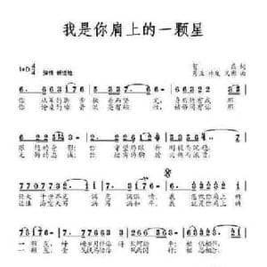 我是你肩上的一颗星_民歌简谱