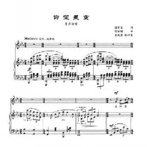 仰望星空_民歌简谱_词曲:温家宝 雷维模