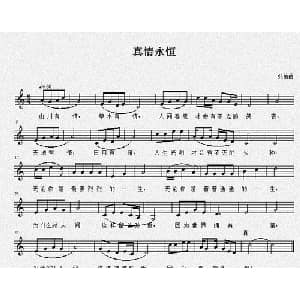 真情永恒_通俗唱法乐谱_词曲: 张苗苗