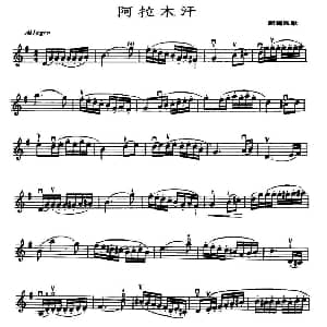 小提琴谱 | 阿拉木汗