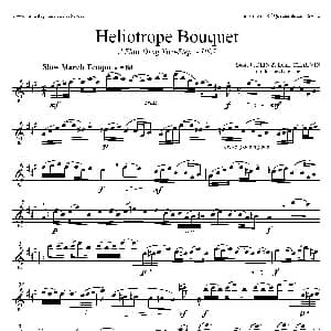 萨克斯谱 | Heliotrope Bouquet 四重奏上低音萨克斯分谱