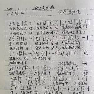 故乡美如画_歌曲简谱_词曲:袁进德 袁进德