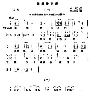 评弹曲调 党员登记表