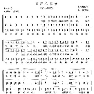 田野在召唤_外国歌谱