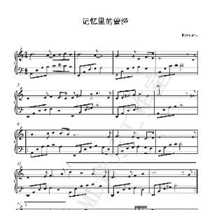 记忆里的曾经_歌曲简谱_词曲: 罗挺