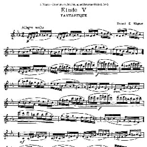 长笛曲谱 | 长笛演奏基础教程练习 Etude 5 E Wagner E 韦格