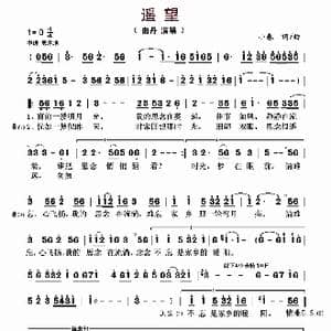 遥望_歌曲简谱_词曲:小春 小春