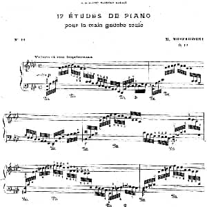 12 Etudes For The Left Hand Op.92 No.10 钢琴谱 莫里兹 莫什科夫斯基