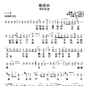 笛子谱 | 卷珠帘 带歌词版