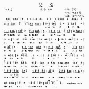 父亲_歌谱投稿_词曲:宁静 阳光不锈