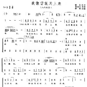 我像雪花天上来_合唱歌谱_词曲:晓光 徐沛东