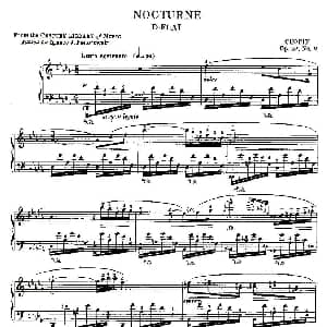 降D大调夜曲Op.27－2 钢琴谱 肖邦