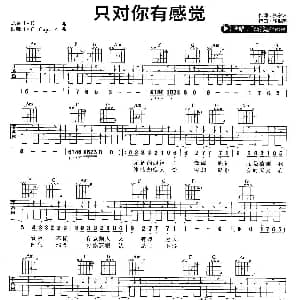 只对你有感觉 吉他谱 飞轮海 hebe 张家玮 林俊杰