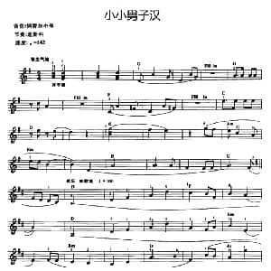 电子琴谱 | 小小男子汉