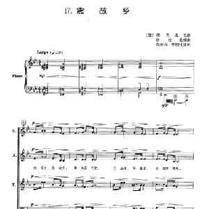 念故乡 捷 _外国歌谱_词曲: 捷 德沃夏克