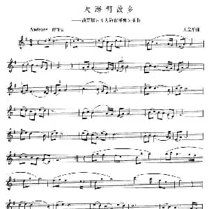 小提琴谱 | 大海啊故乡 王立平