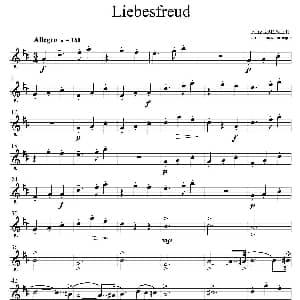 萨克斯谱 | Liebesfreud 四重奏第二次中音萨克斯分谱