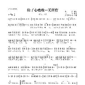 除了心痛我一无所有_歌曲简谱_词曲:赵真 陈伟