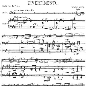 小提琴谱 | 伊萨伊作品集 Divertimento 小提琴 钢琴伴奏 伊萨伊