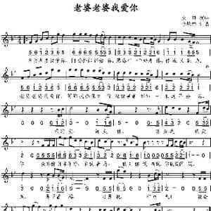 老婆老婆我爱你_歌谱投稿