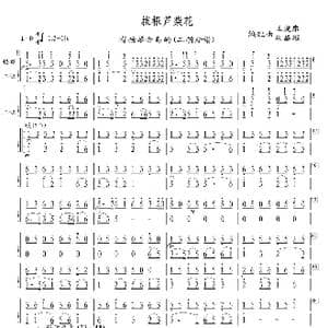 拔根芦柴花_歌曲简谱_词曲: 王爱康 朱昌耀曲